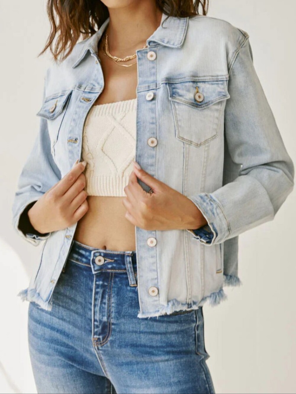 KanCan Zoey Denim Jacket- Light Wash